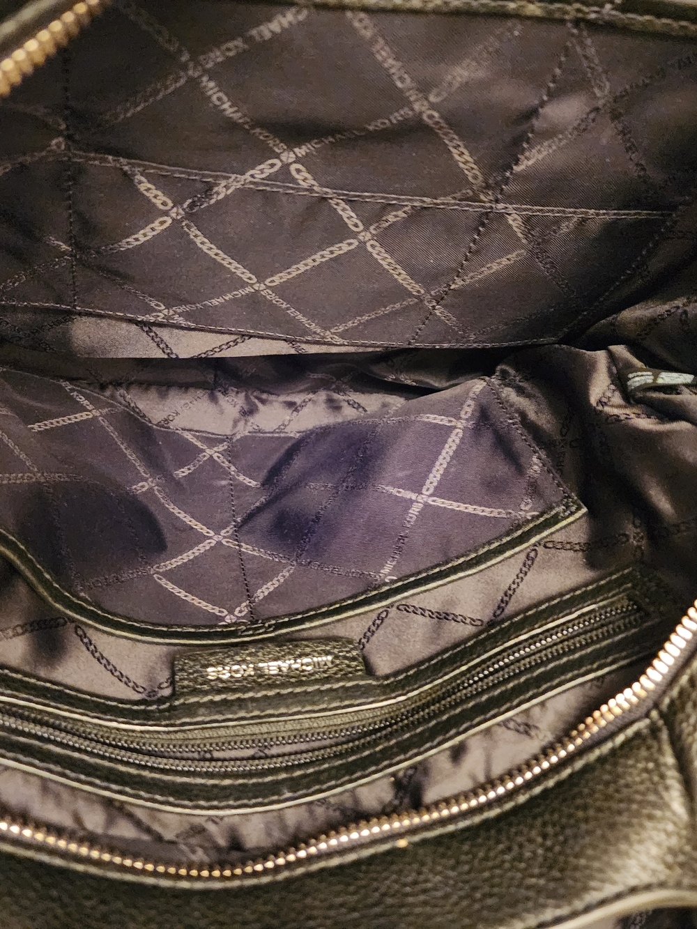 Michael Kors Fulton Black Pebbled Leather Shoulder Bag - Picture 5 of 7